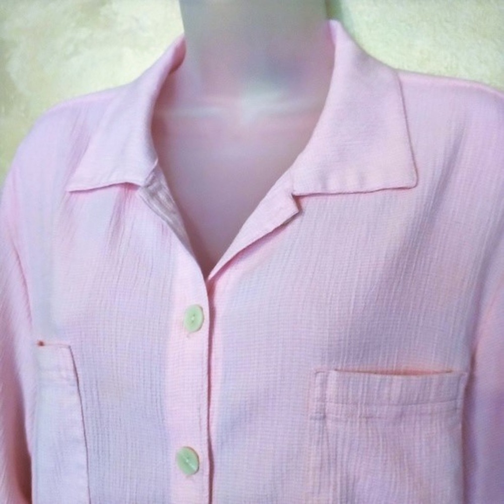 Southern Lady Roll-Sleeve Blouse EUC L/XL - Picture 2 of 7